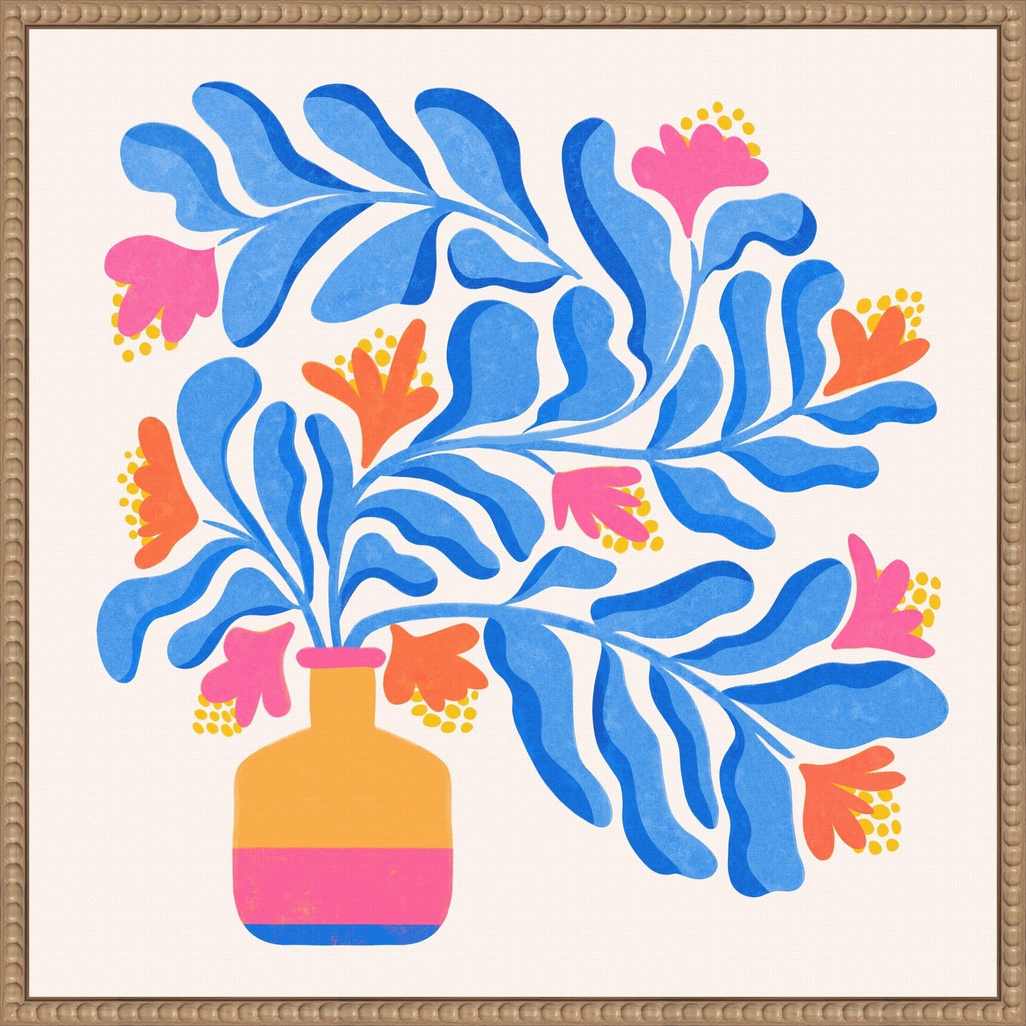 Hawaiian Hibiscus Bouquet By Kristian Gallagher Framed Canvas Wall Art Print