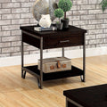 Hawkins Industrial Dark Oak End Table By Foa