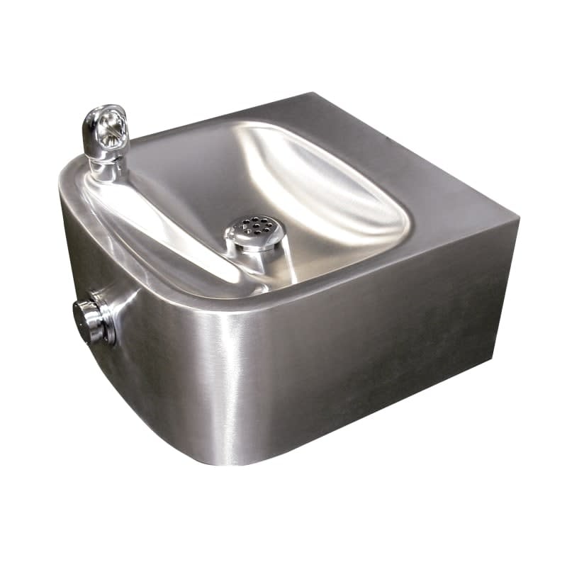 Haws 1105 Single Bubbler Wall Mounted Stainless Steel Drinking Fountain With Satin Finish And 100 Lead Free Waterways.