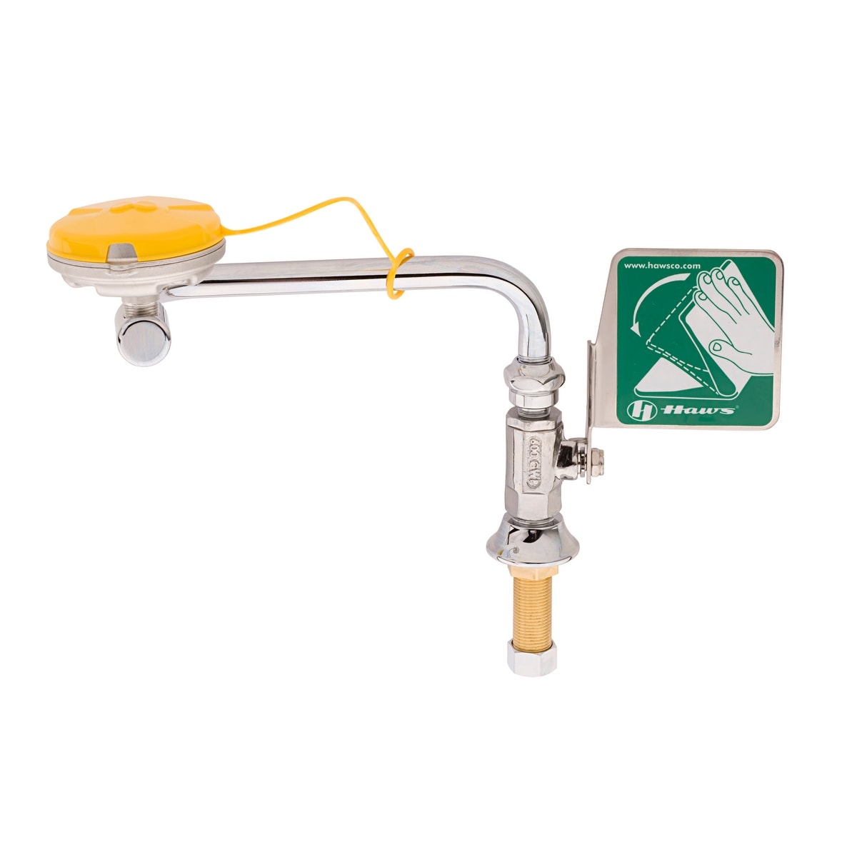 Haws 7612 Swing Away Eyewash Designed To Be Mounted On Right Side Of Sink Stainless Steel