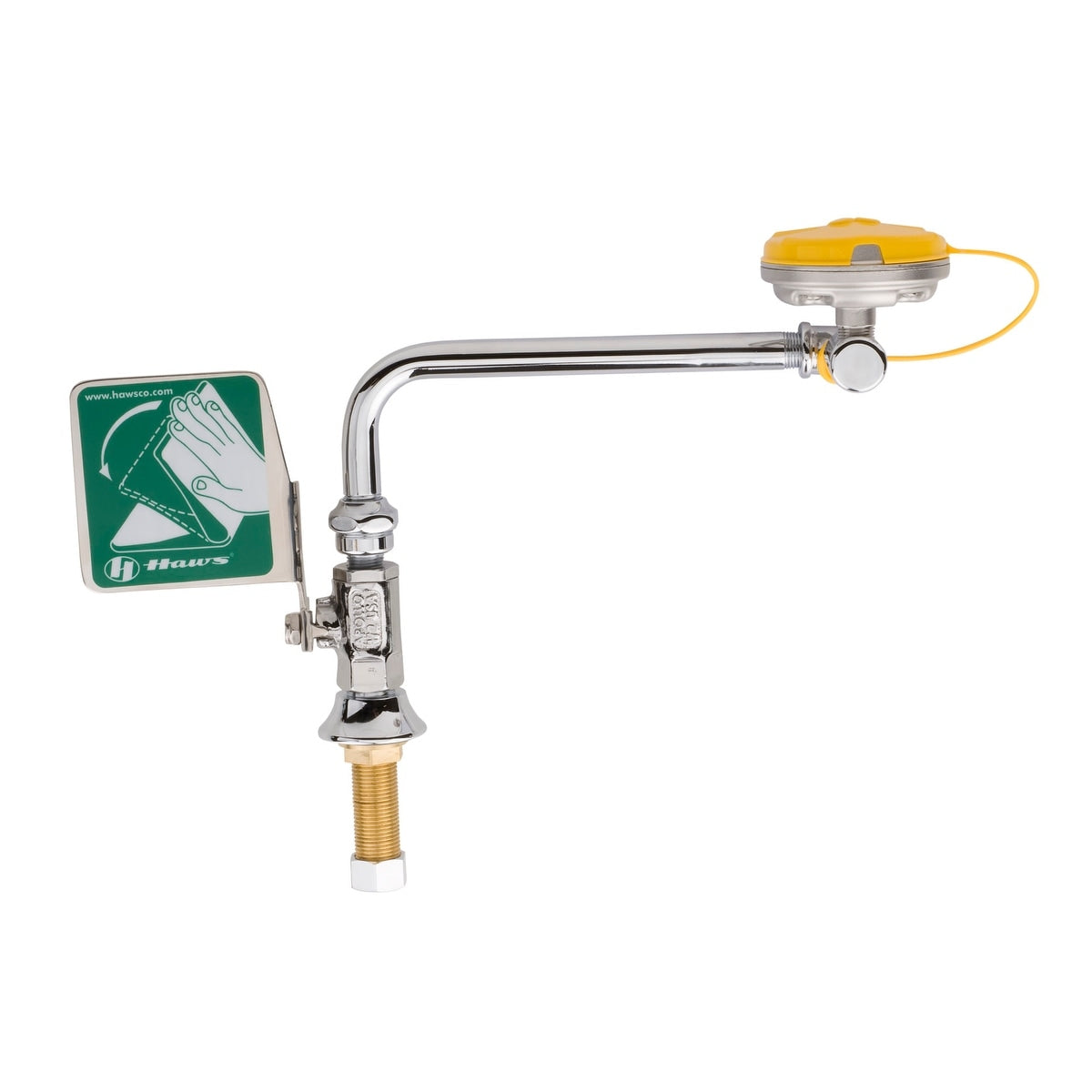 Haws 7612Lh Swing Away Eyewash Designed To Be Mounted On Left Side Of Sink Stainless Steel