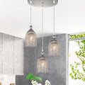 Haydar Silver 3 Light Pendant With Crystals