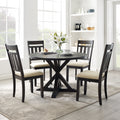 Hayden 5Pc Round Dining Set Slate Table 4 Chairs