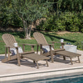 Hayle Outdoor Reclining Wood Adirondack Chair With Footrest Set Of 2 By Christopher Knight Home