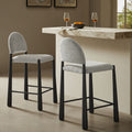 Hayley Upholstered Fabric Counter Stools Set Of 2