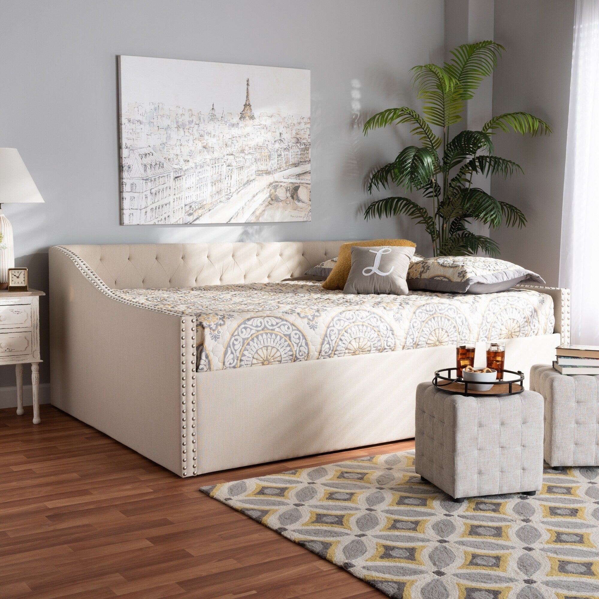 Haylie Modern And Contemporary Upholstered Daybed