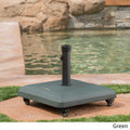 Hayward Outdoor 80 Pound Square Black Steel Umbrella Base Holder With Wheels By Christopher Knight Home