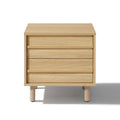 Hazel Oak Manufactured Wood Nightstand End Table With Storage