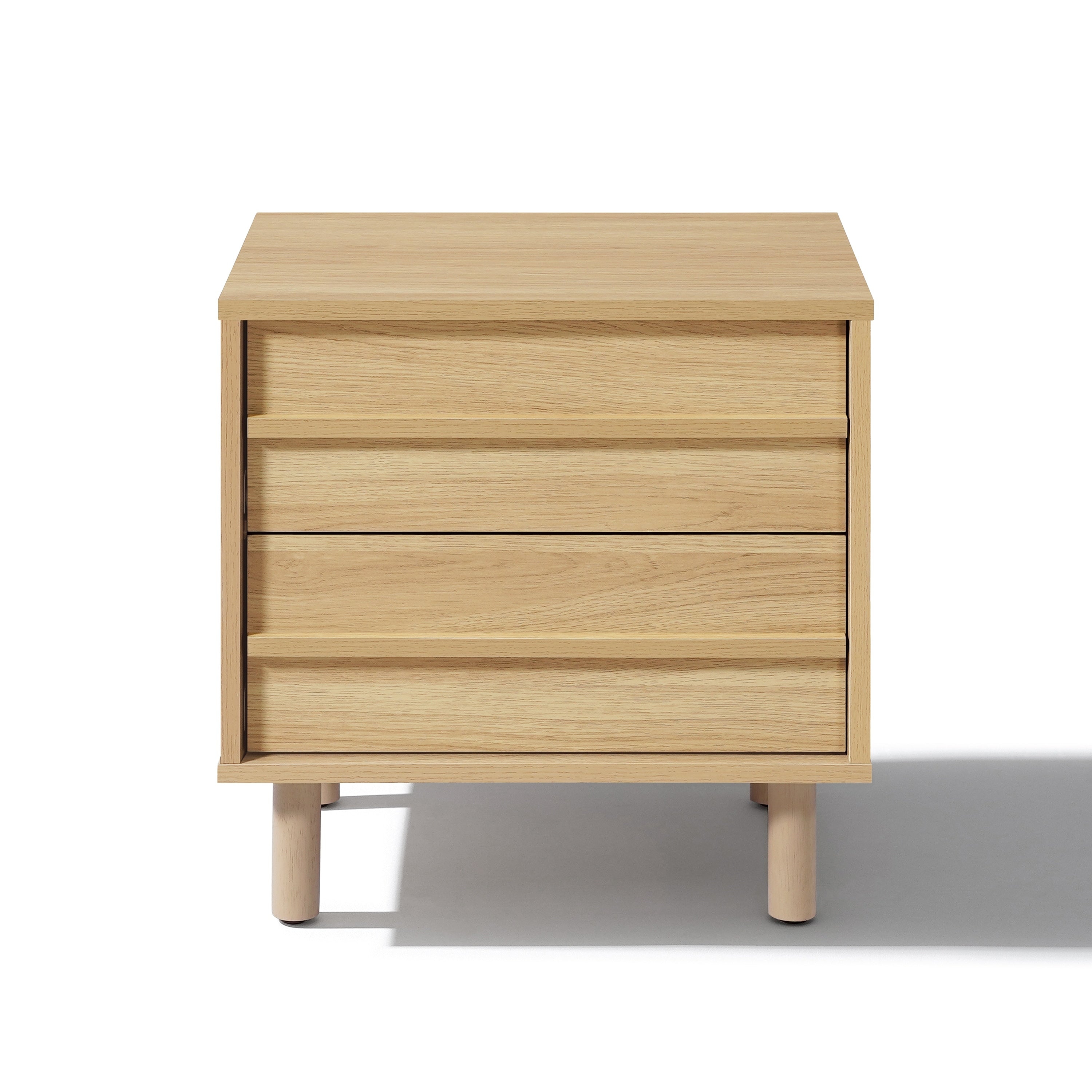 Hazel Oak Manufactured Wood Nightstand End Table With Storage