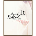 He Is Risen Scripture By Alva Jumath Framed Canvas Wall Art Print