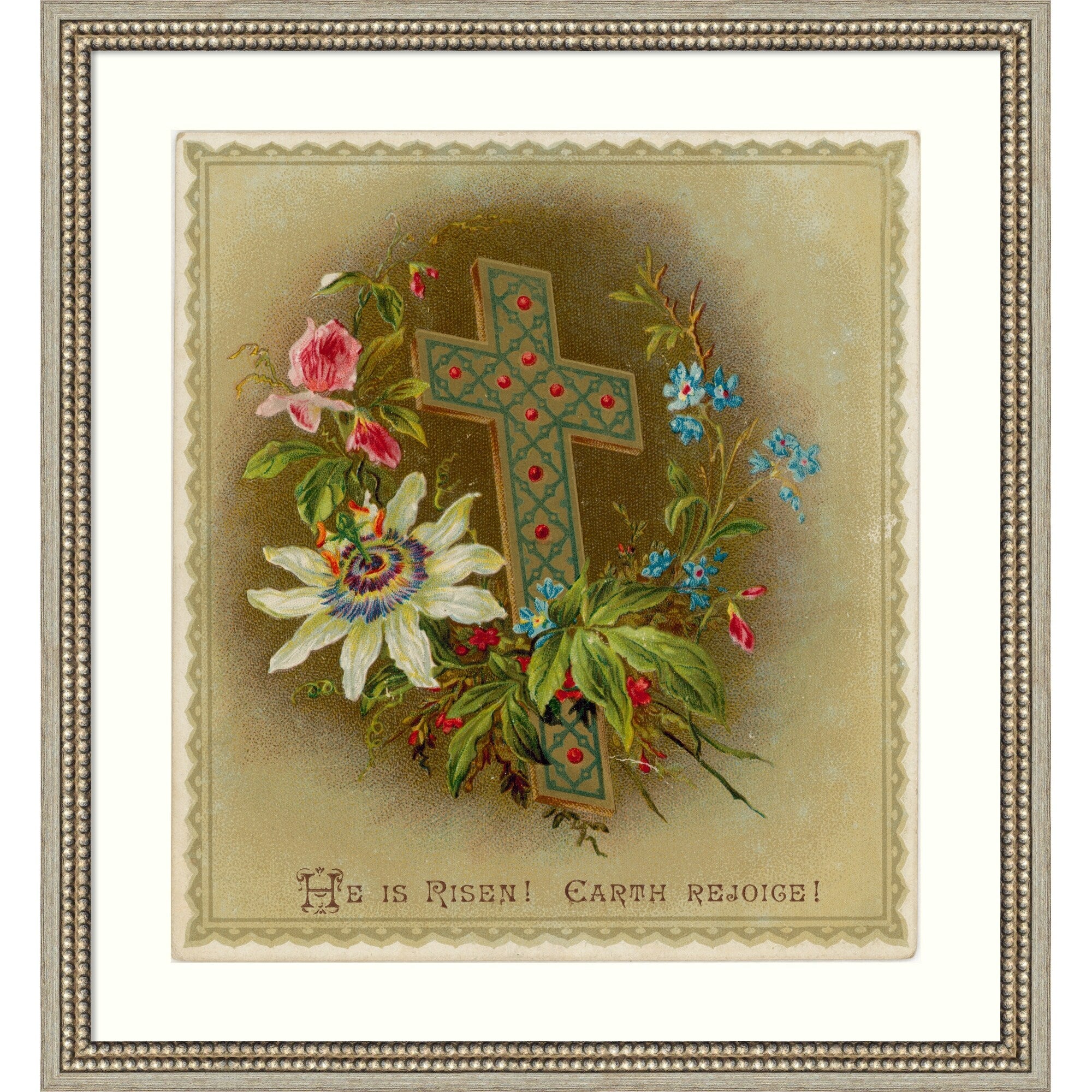 He Is Risen By English School Wood Framed Wall Art Print