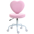 Heart Love Shaped Back Design Office Chair With Adjustable Height And 360 Swivel Castor Wheels
