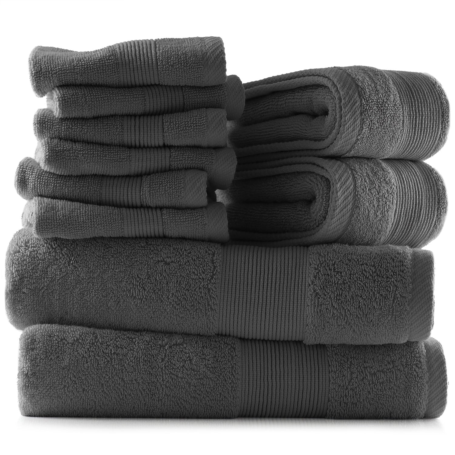 Hearth Harbor 100 Percent Cotton Ultra Soft And Absorbent Bath Towel Set