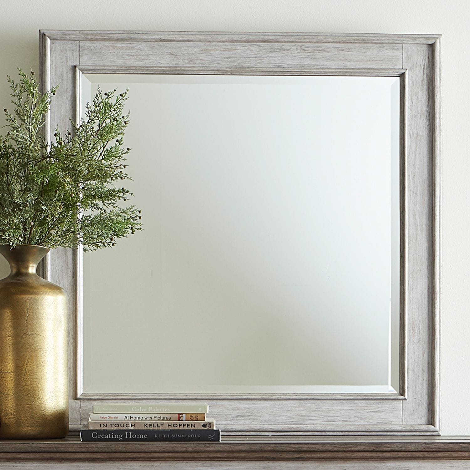 Heartland Antique White Landscape Mirror