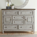 Heartland Antique White And Tobacco 2 Door 6 Drawer Chesser