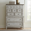Heartland Antique White And Tobacco 5 Drawer Chest
