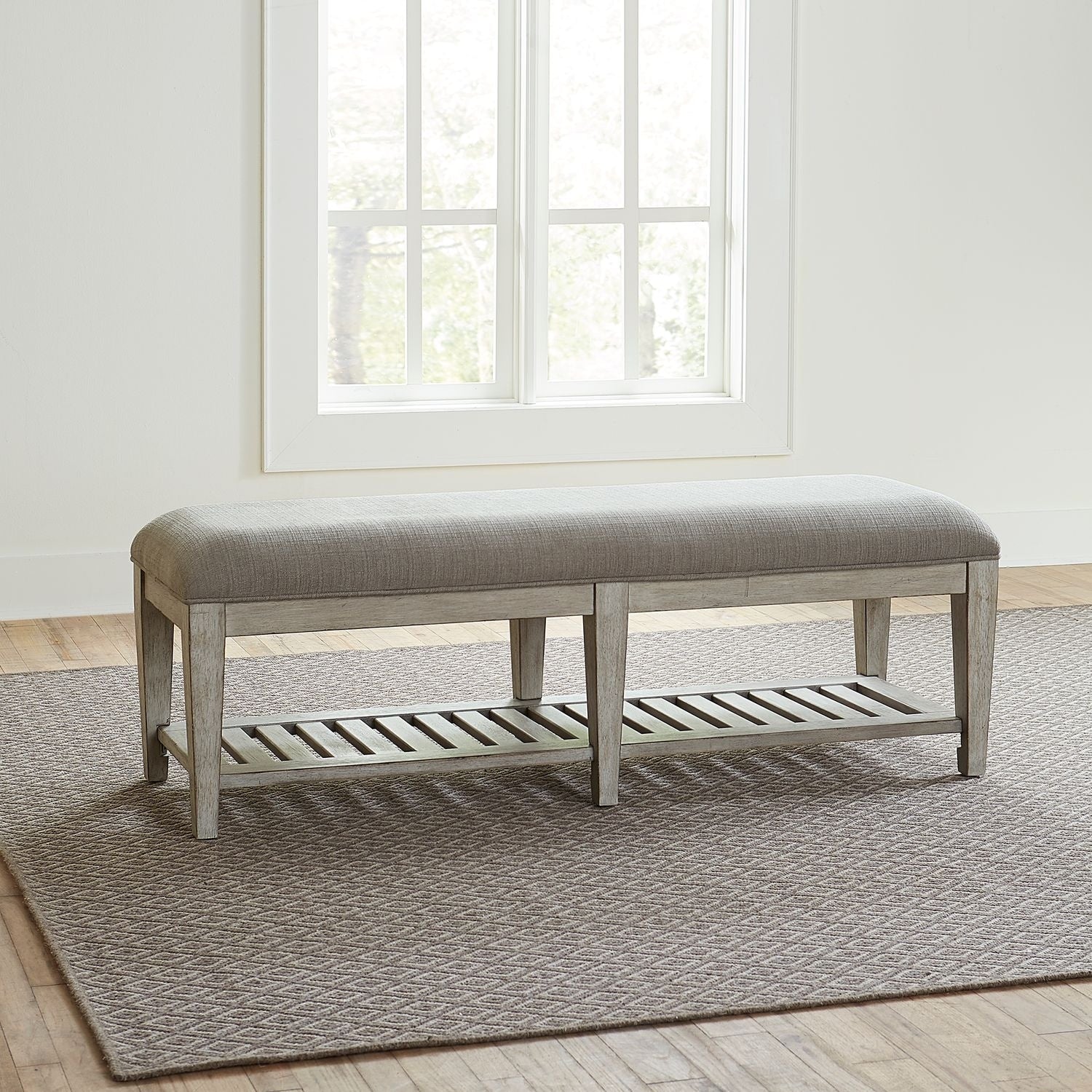 Heartland Antique White Bed Bench