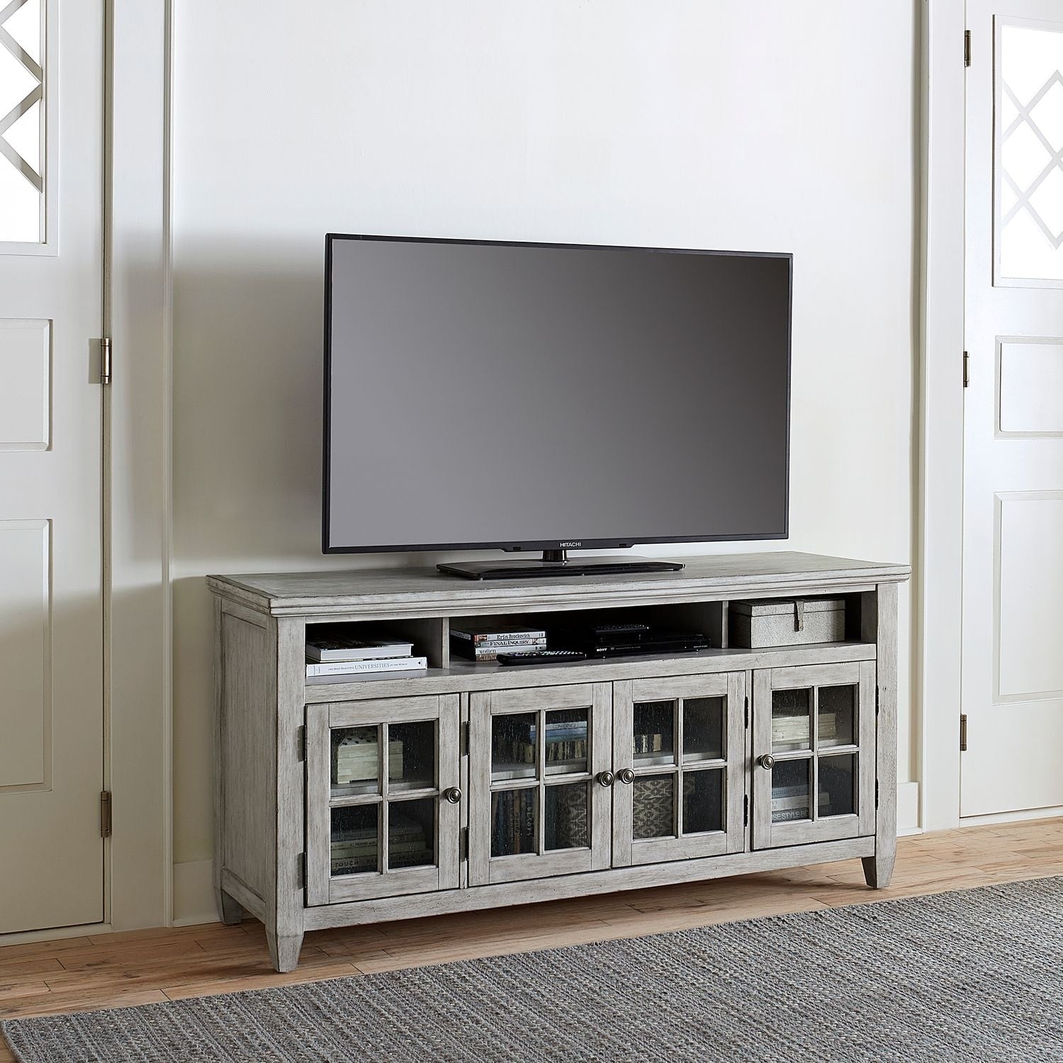 Heartland Antique White Entertainment Tv Stand