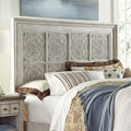 Heartland Antique White Queen Decorative Panel Headboard