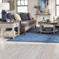 Heartland Alt Round Cocktail And Square Drawer End Tables 3 Piece Set