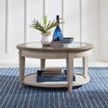 Heartland Antique White Round Ceiling Tile Cocktail Table