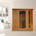 6 Person Cedar Infrared Sauna With 10 Carbon Heaters