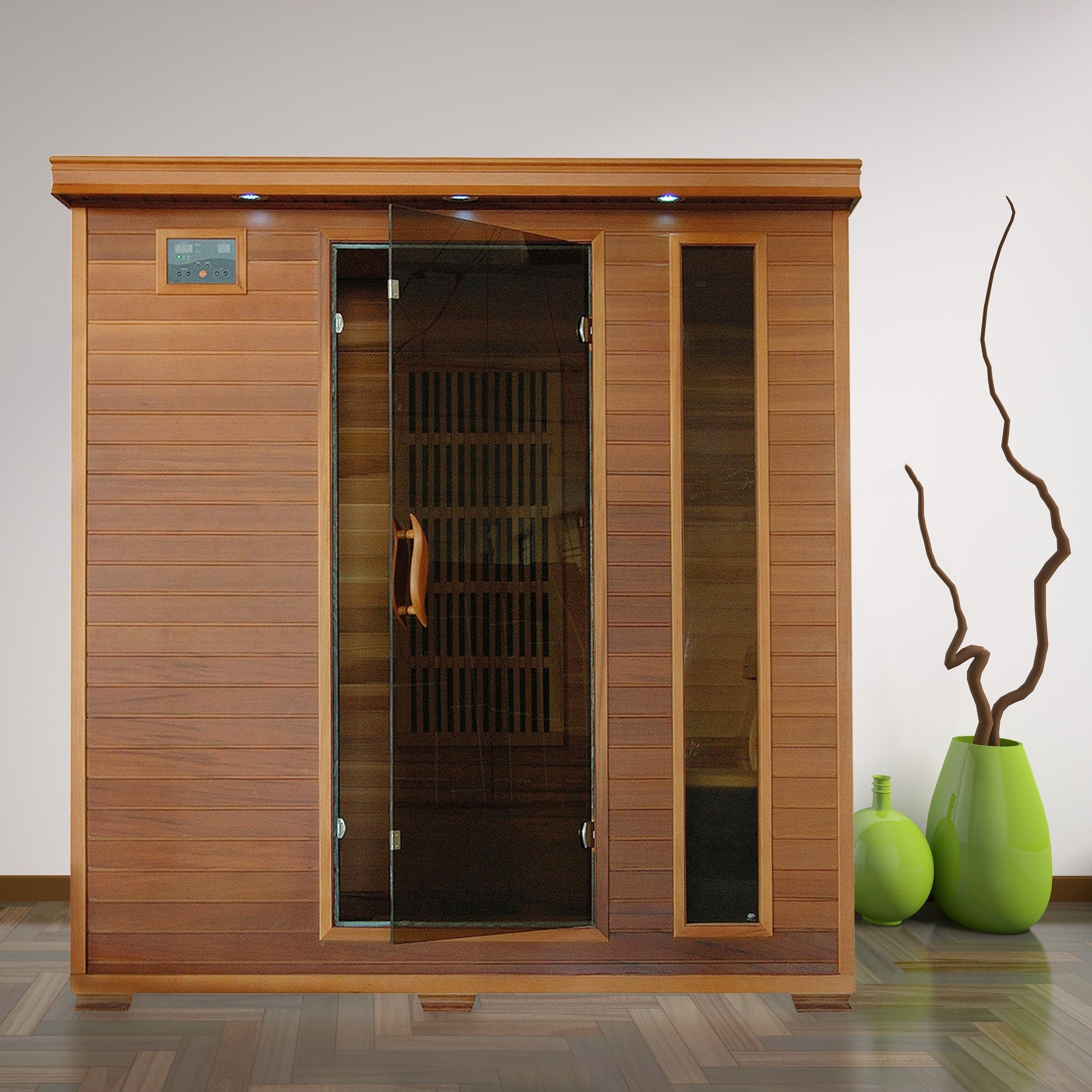 4 Person Cedar Infrared Sauna With 9 Carbon Heaters