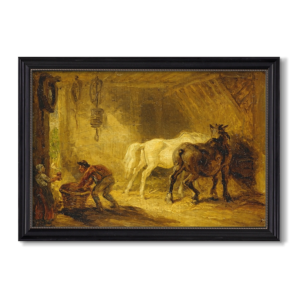 Heath Ewe And Lambs 1810 James Ward Custom Framed Canvas