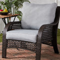 Heather Gray Outdoor 25 Inch X 47 Inch Deep Seat Cushion Set