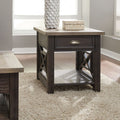 Heatherbrook Charcoal And Ash Drawer End Table