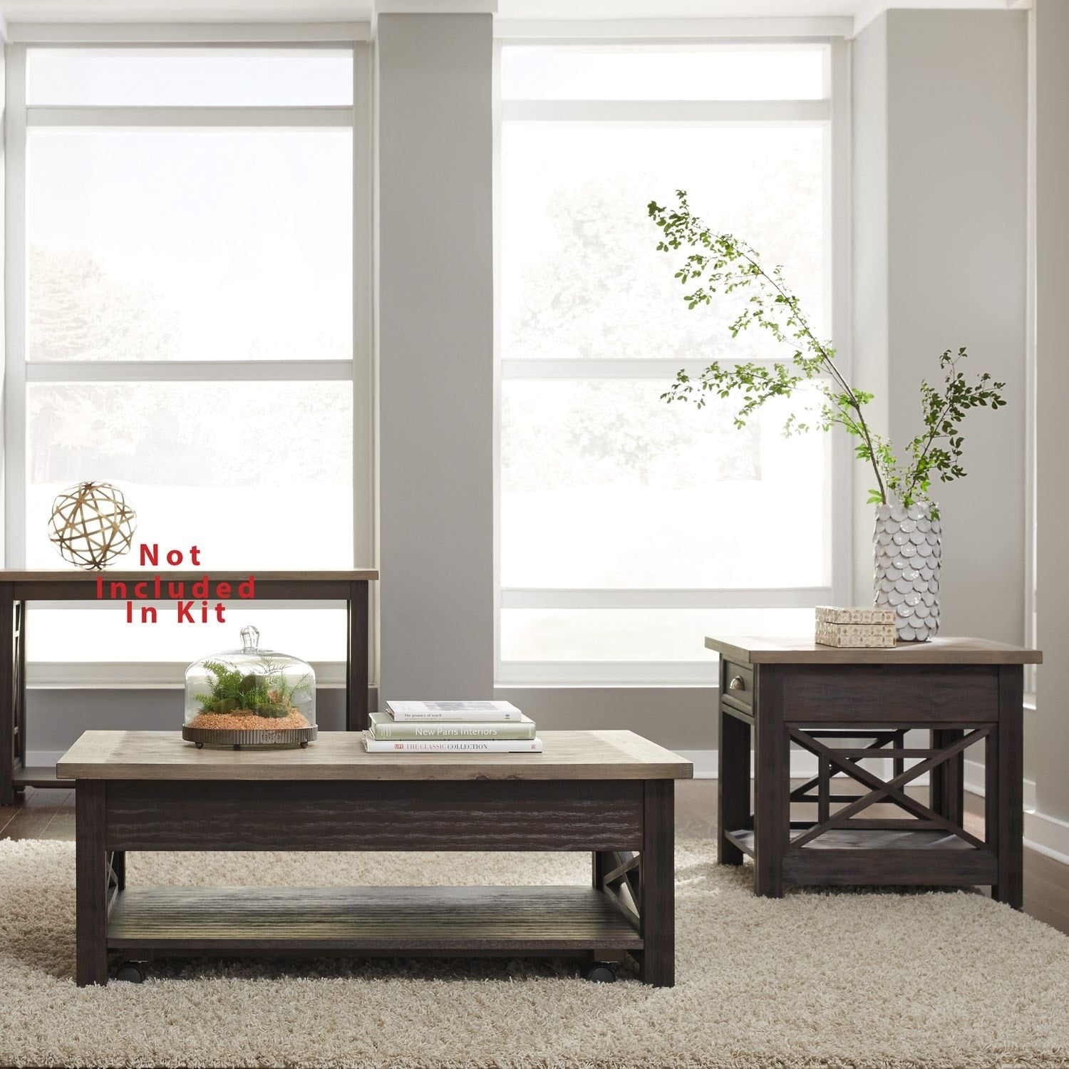 Heatherbrook Charcoal And Ash Lift Top 3 Piece Occasional Set