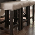 Heatherbrook Charcoal And Ash Upholstered Barstool