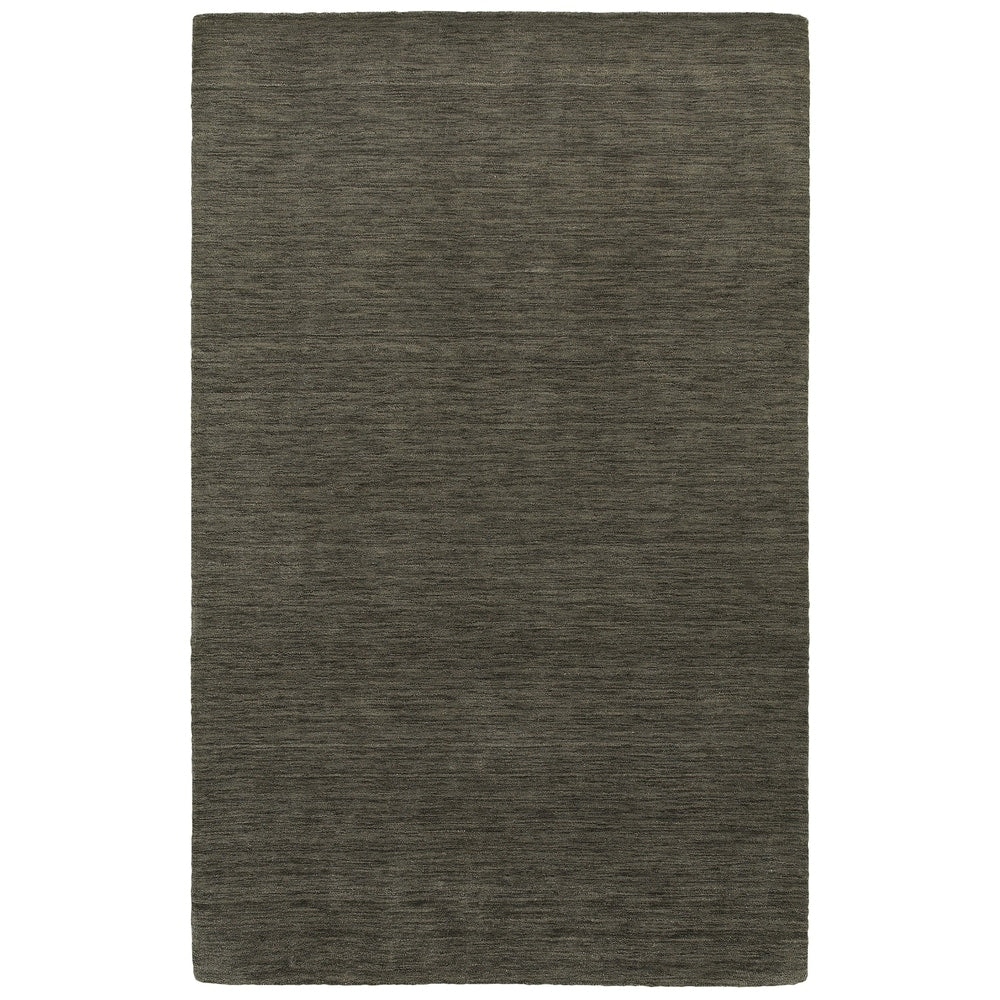 Handwoven Plush Wool Heathered Navy Rug 8 X 10 8 X 10
