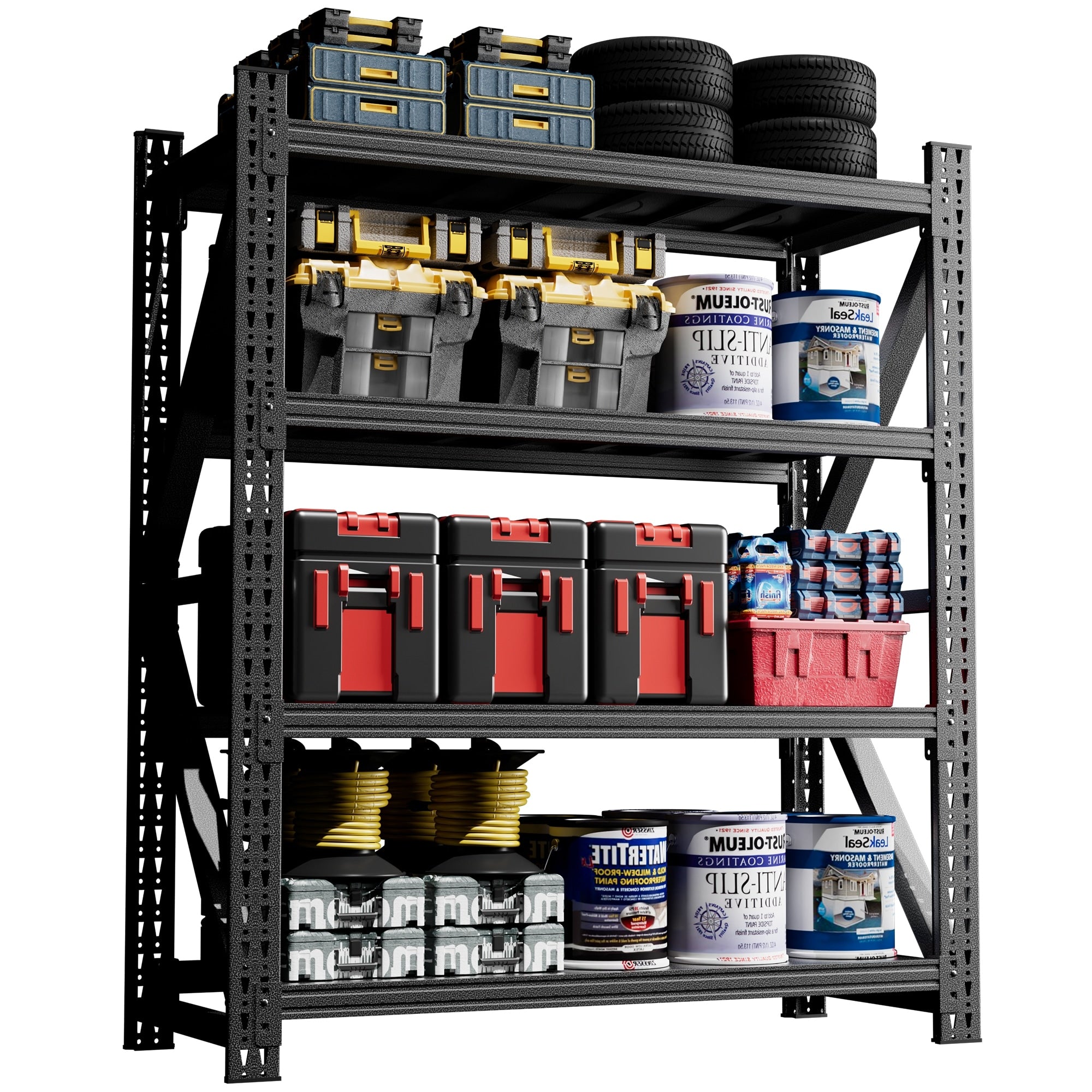 Heavy Duty Metal Adjustable Garage Shelves 4000Lbs Storage Rack Industrial Shelving Unit For Warehouse