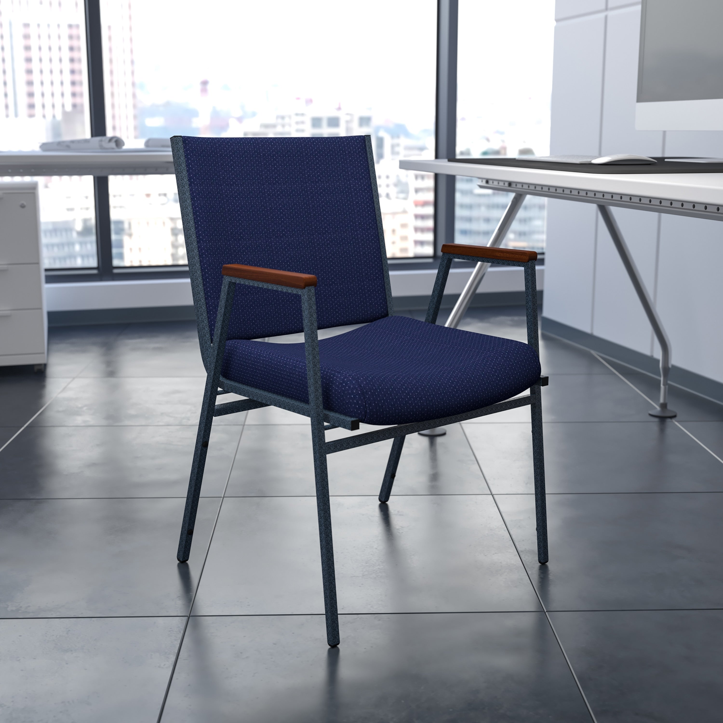 Hercules Series Fabric Metal Stack Chair