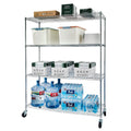 Heavy Duty Storage Shelving Unit Steel Organizer Wire Rack With Wheels