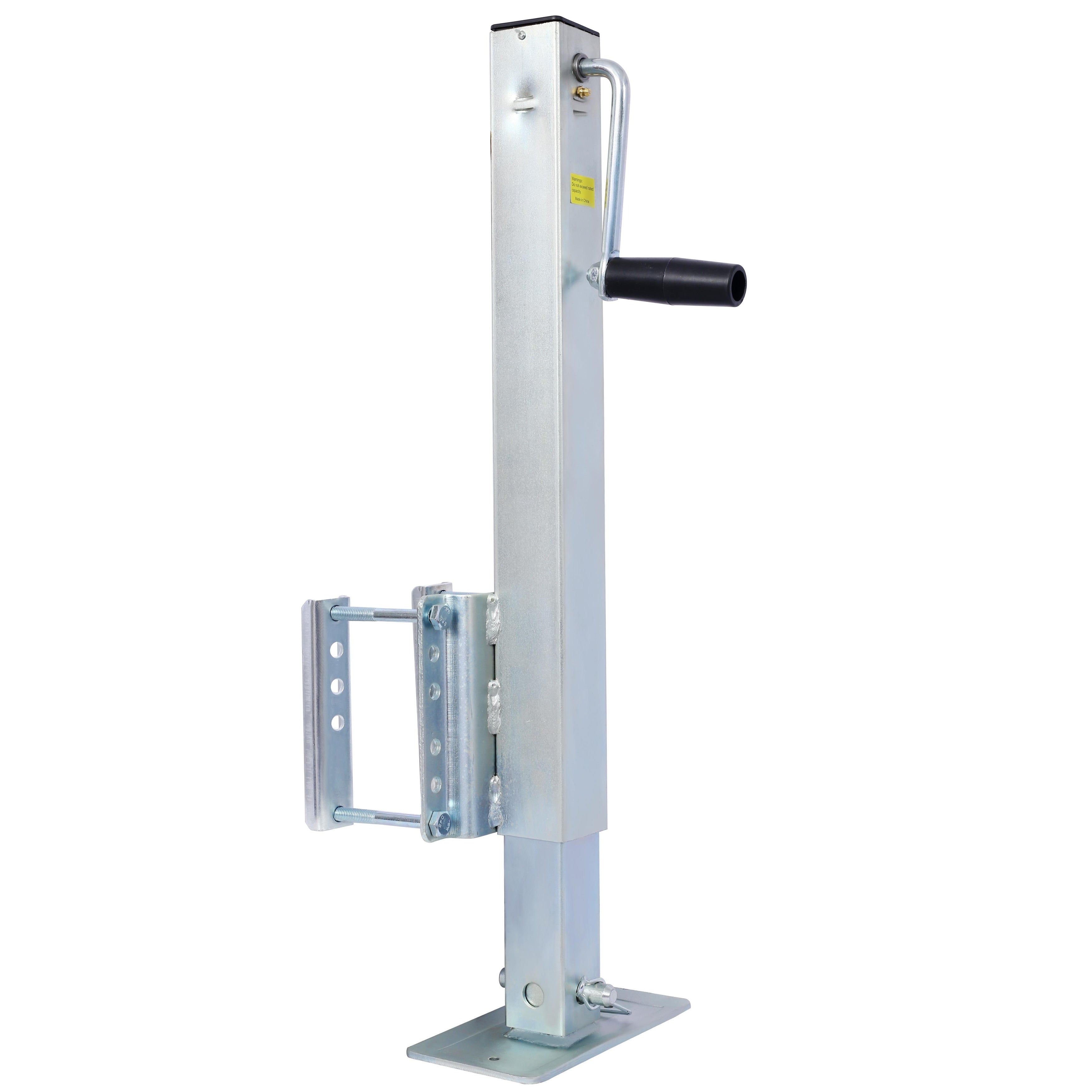 Heavy Duty Trailer Jack Fixed Mount Jack W Drop Leg 28.6 In. Of Lift Max Load 2 500 Lbs