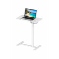 Height Adjustable Rolling Laptop Cart Sit To Stand Workstation
