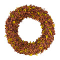 Heirloom 20 Handcrafted Preserved Real Boxwood Amber Wreath For Indoor Display