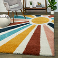 Helia Geometric Shag Area Rug