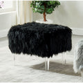 Furniture Of America Helina Contemporary Acrylic Ottoman