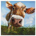 Hello Is It Me You Are Looking For Hand Painted Cow Canvas