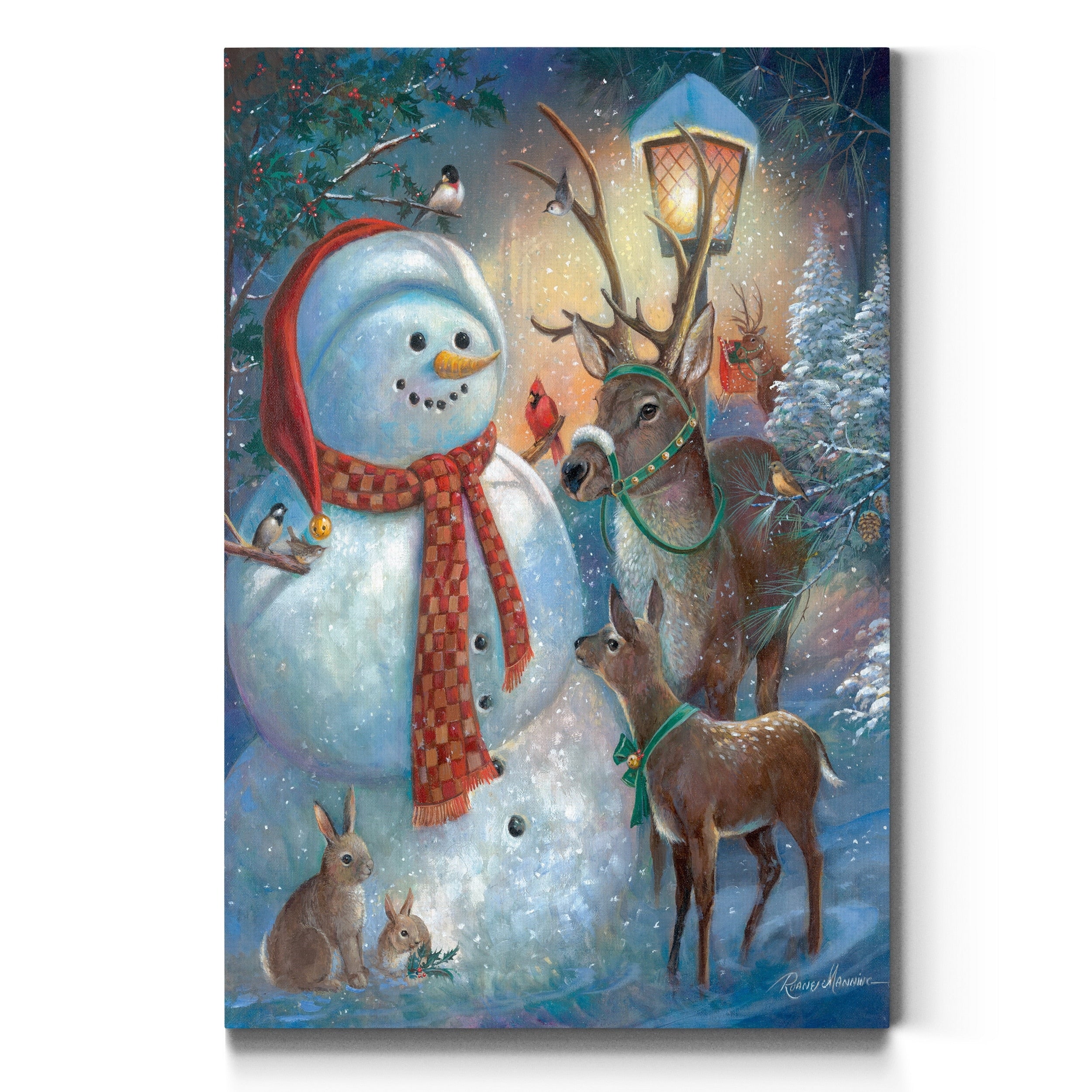 Hello Mr. Snowman Premium Gallery Wrapped Canvas Ready To Hang