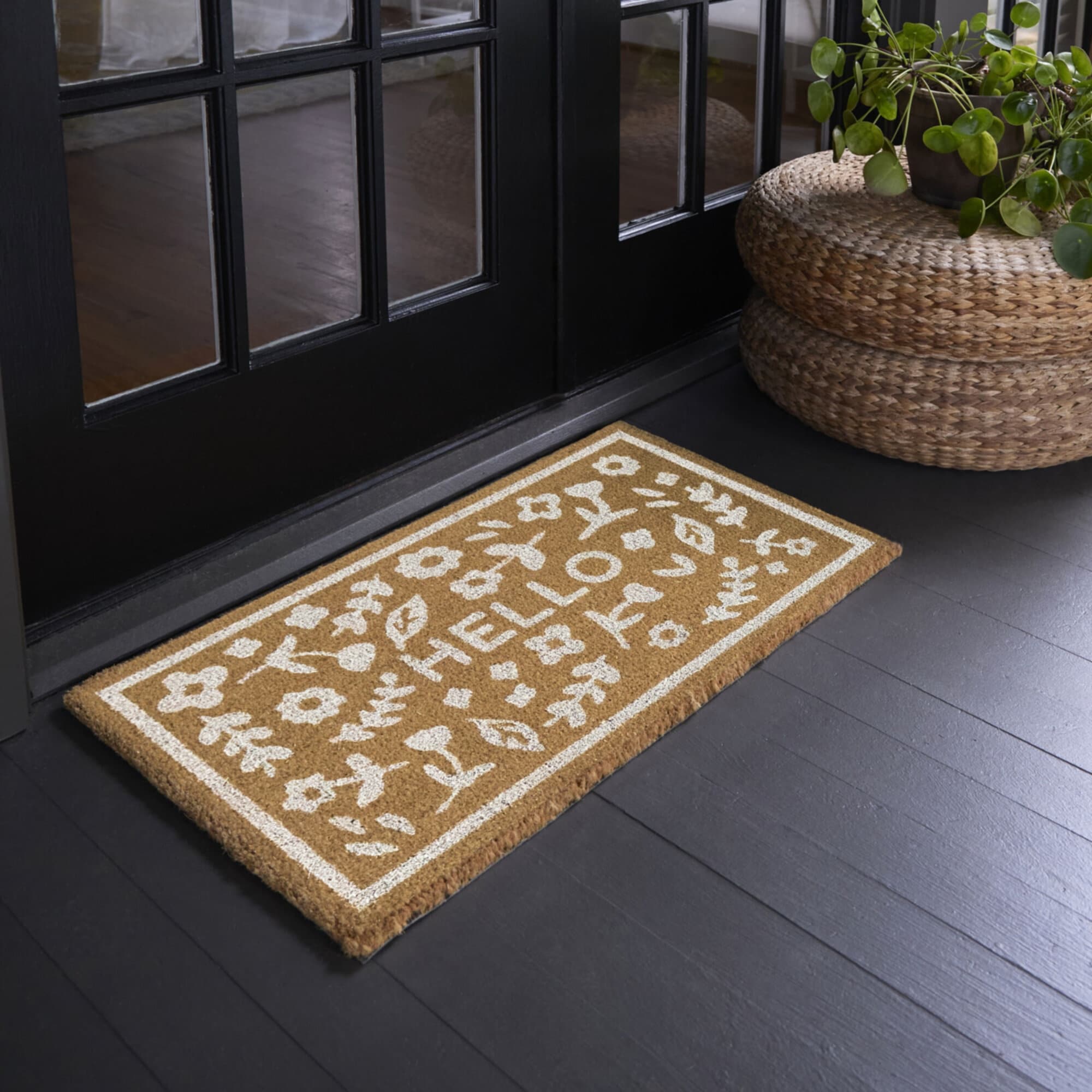 Hello Spring Motif 18 X 30 Doormat