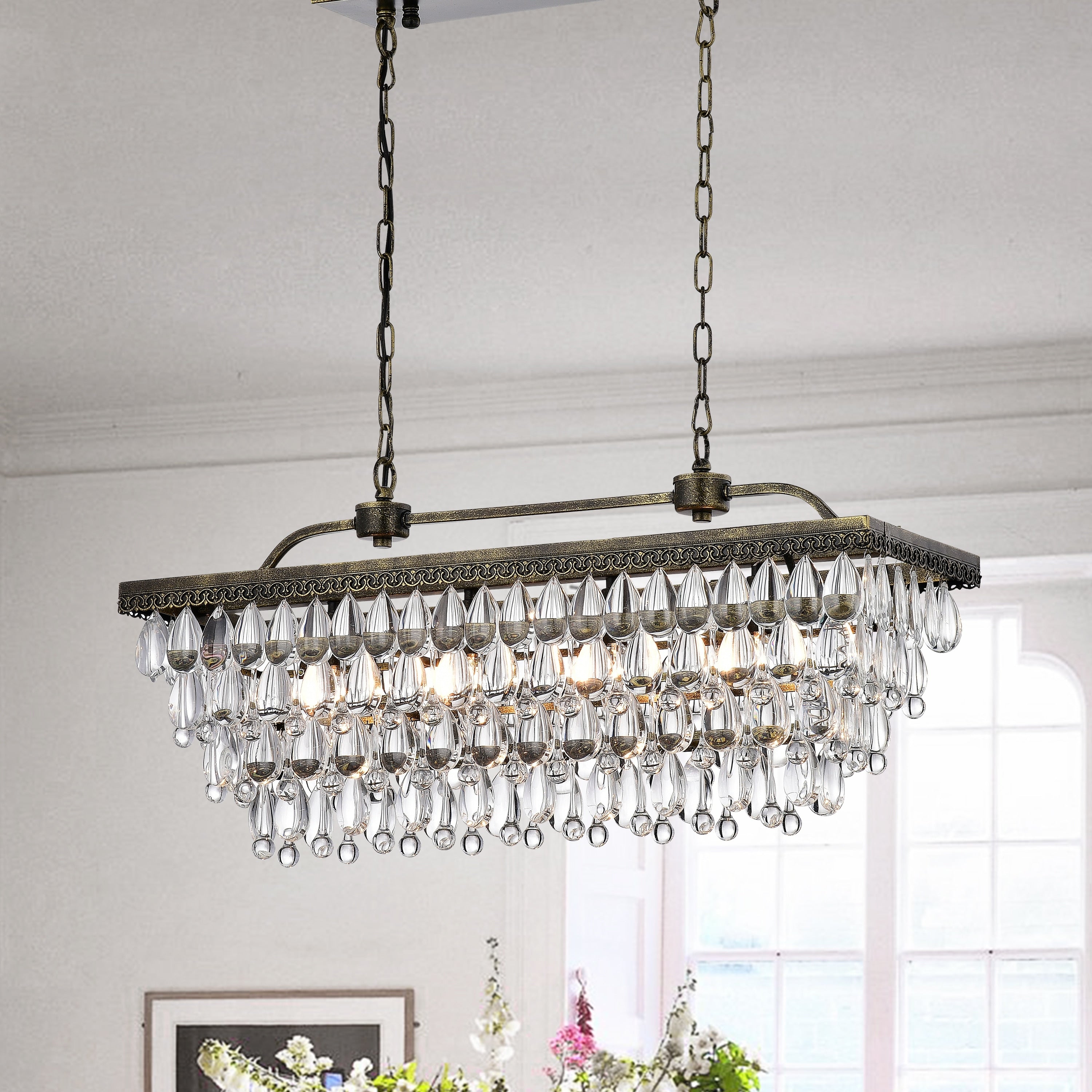 Hemera 4 Light Crystal Chandelier