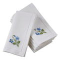 Saro Lifestyle Cotton Hemstitch Embroidered Napkins Set Of 6