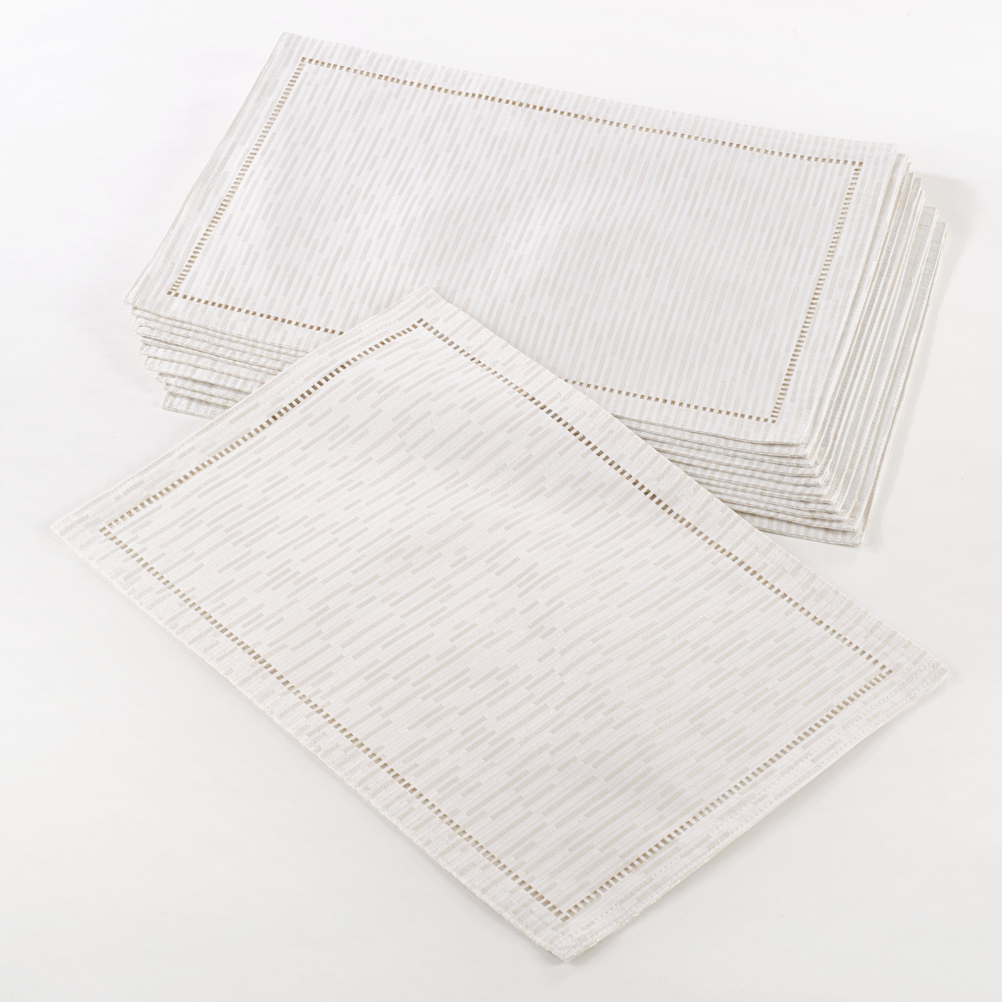 Hemstitched Design Placemat Set Of 12