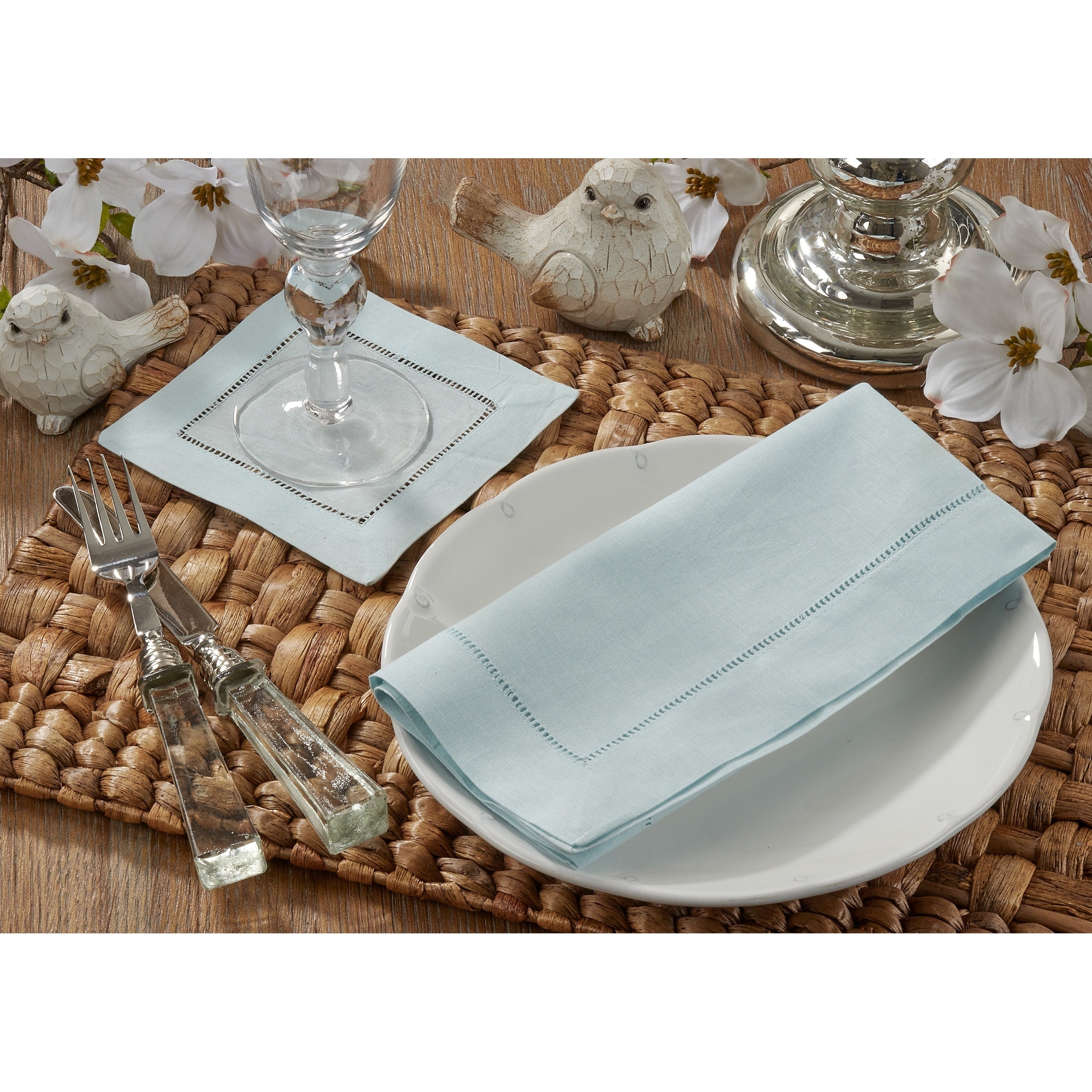 Hemstitched Dinner Napkins Set Of 4