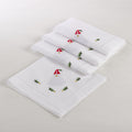 Embroidered Santa Hemstitched Napkin Set Of 4
