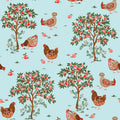 Hen House Aqua Peel And Stick Wallpaper